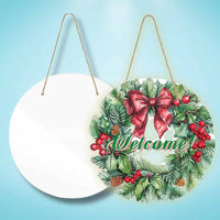 Sublimation Blanks Aluminum Door Signs 10  25 CM - Comes with Rope Sublimation