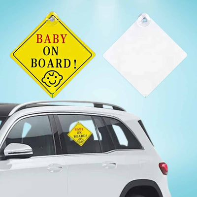 Sublimation Blanks Aluminum sheet Car warning sticker Sublimation