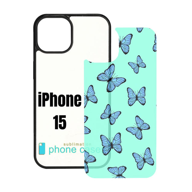 Sublimation Blank Phone Case Compatible with iPhone 11/12/13/14/15/16 with Tempered Glass Insert Wireless Charging Compatible