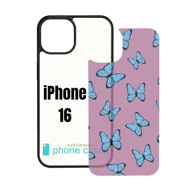 Sublimation Blank Phone Case Compatible with iPhone 11/12/13/14/15/16 with Tempered Glass Insert Wireless Charging Compatible