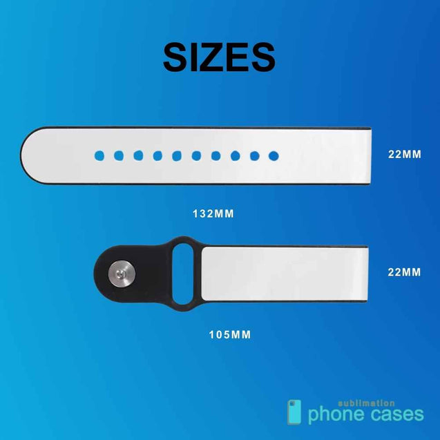 Sublimation-Ready Silicone Apple Watch Bands – Fully Customizable & Durable