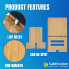 Bamboo Mobile Phone Stand Sublimation Blanks – Fits iPhone & Android DIY