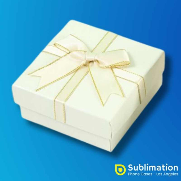 Colorful Gift Box-9x9cm - 5 Color Options White