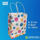 Dots Paper Gift Bags with Handles – 6x3.15x8.27 Inches Kraft Bags for Party Supplies Los Angles