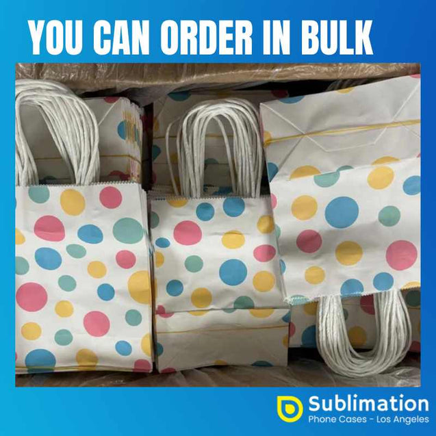Dots Paper Gift Bags with Handles – 6x3.15x8.27 Inches Kraft Bags for Party Supplies Craft Supplies