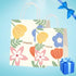 Floral Gift Bags – Kraft Paper Bags for Parties & Favors 6x3.15x8.27 Inches Wholesale