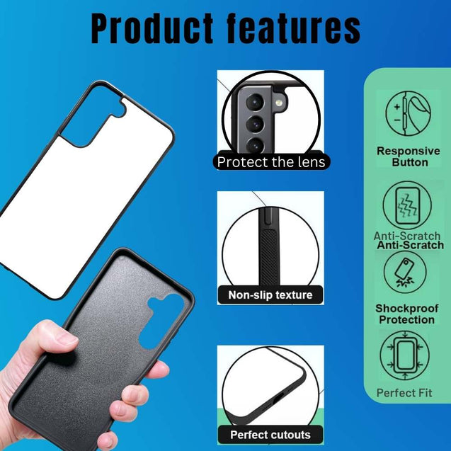 Sublimation Blanks 2D Magnetic Rubber Cases for Samsung Galaxy S25 S24 Ultra | Plus