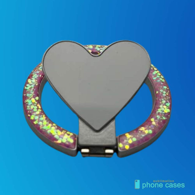 Sublimation Blanks Heart Sparkle Ring With Magnet SPC