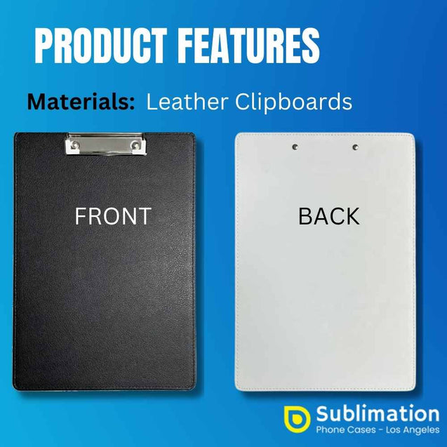 PU Large A4 Folder Sublimation Blanks – Double-Sided, White Cricut