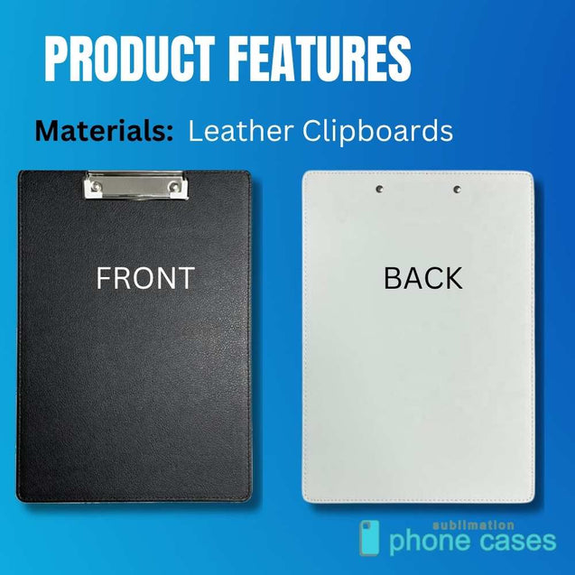 PU Large A4 Clipboard Sublimation Blanks – Double-Sided, White