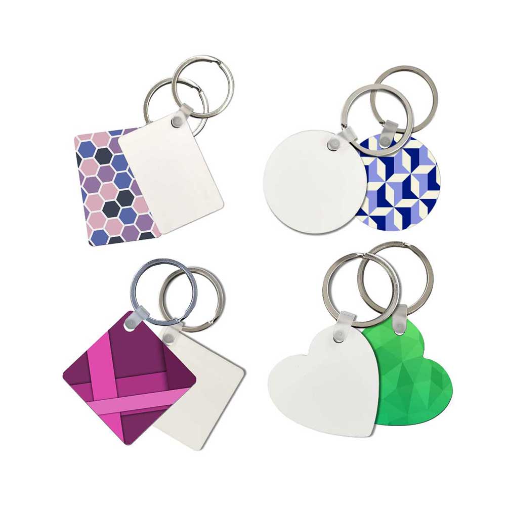 Keychain display stand holds 21 - Sublimation Blank - 1 sided or 2 sided  options