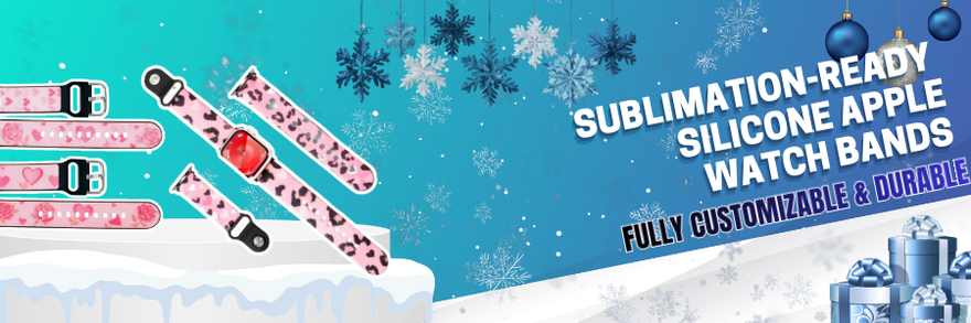Sublimation-Ready Silicone Apple Watch Bands – Fully Customizable & Durable