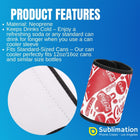 SUBLIMATION BLANKS Neoprene 12 Oz Can Cooler Blanks