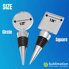 Square &amp; Round Shape Wine Stopper Sublimation Blanks Blanks