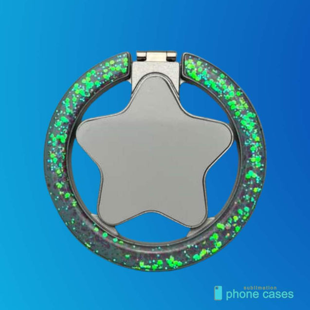 Sublimation Blanks Star Sparkle Ring With Magnet SPC
