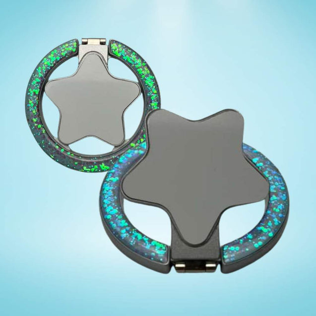 Sublimation Blanks Star Sparkle Ring With Magnet SPC