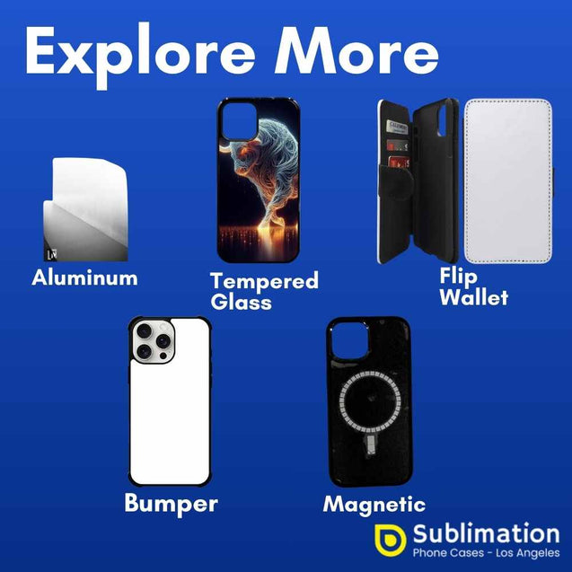 Sublimation 2D Blanks Bumper Phone Case For iPhone 15/16 - Comes with White Insert Aluminum LA
