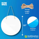 Sublimation Blanks Aluminum Door Signs 10  25 CM - Comes with Rope Cricut