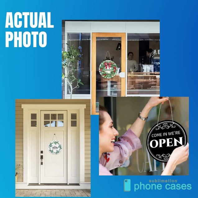 Sublimation Blanks Aluminum Door Signs 10" | 25 CM - Comes with Rope