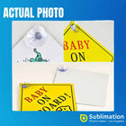 Sublimation Blanks Aluminum sheet Car warning sticker Wholesale