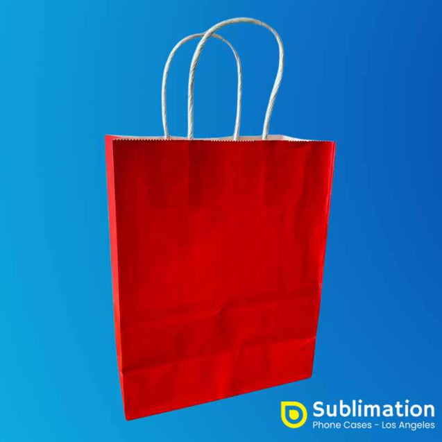 Paper Gift Bag 21*11*27cm - 4 Colors Options Red