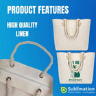Large Rope Linen Sublimation Blanks – Cosmetic & Makeup Bag