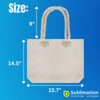 Large Rope Linen Sublimation Blanks – Cosmetic & Makeup Bag
