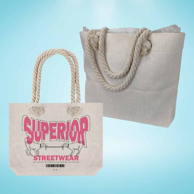 Large Rope Linen Sublimation Blanks – Cosmetic & Makeup Bag