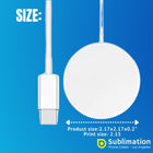 Sublimation Magnetic Wireless Charger Blanks – 15W Fast Charging, LED, Black/White