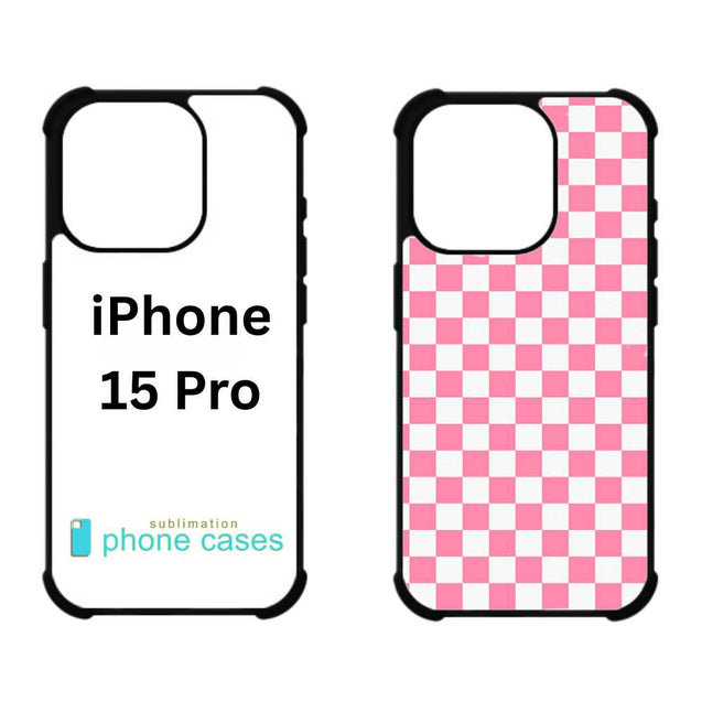 Sublimation 2D Blanks Bumper Phone Case For iPhone 15/16 - Comes with White Insert Aluminum