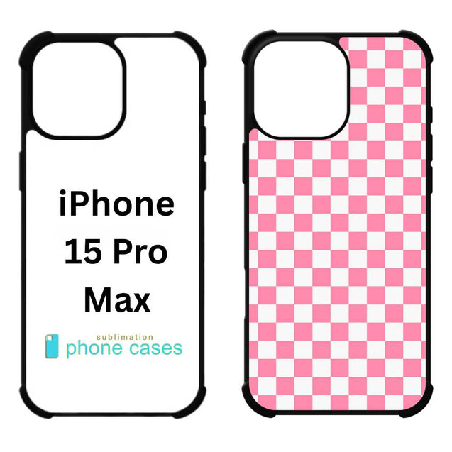 Sublimation 2D Blanks Bumper Phone Case For iPhone 15/16 - Comes with White Insert Aluminum