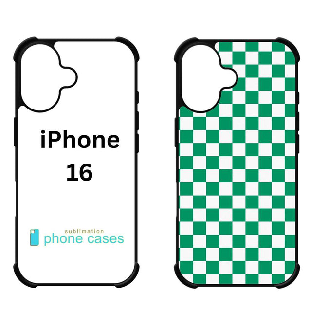 Sublimation 2D Blanks Bumper Phone Case For iPhone 15/16 - Comes with White Insert Aluminum