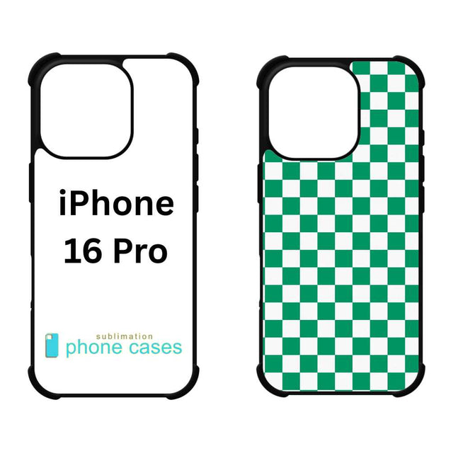 Sublimation 2D Blanks Bumper Phone Case For iPhone 15/16 - Comes with White Insert Aluminum
