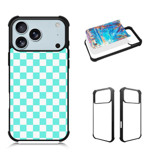 Sublimation 2D Blanks Bumper Phone Case For iPhone 15/16/17 - Comes with White Insert Aluminum