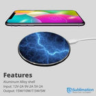 sublimation blank wireless charging pad 