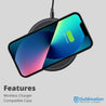 Sublimation Blank Phone Case Compatible with iPhone XR/XS/11/12/13/14/15 with Tempered Glass Insert Wireless Charging Compatible - 30% Off Storewide!