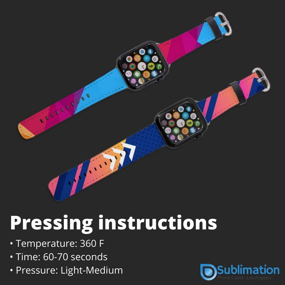Blank Sublimation Watchband Compatible with Apple Smart Watch -S/L Large - for 42/44/45 mm Watch