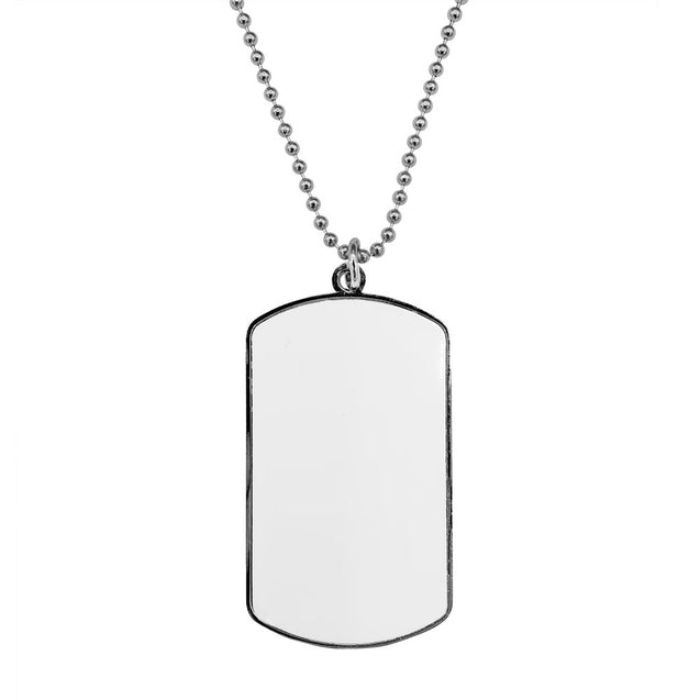 Sublimation blank dog tag necklaces 