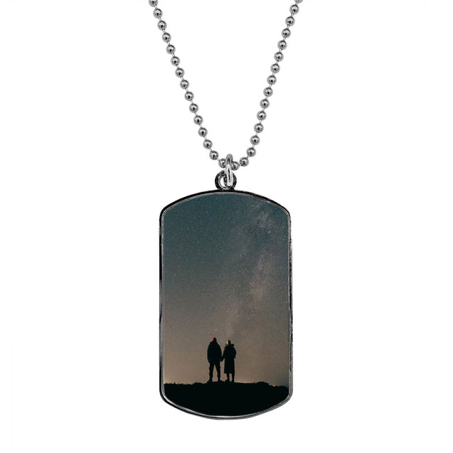 Sublimation blank dog tag necklaces 