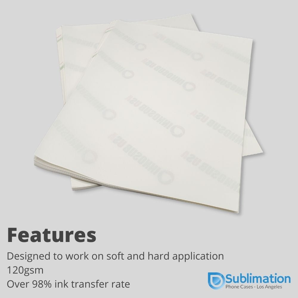 Sublimation INNOSUB Paper (8.5x11) For InkJet Printers (60-120 SHEETS -  SPC - Sublimation Phone Cases