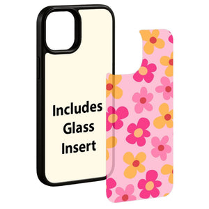 Sublimation Blank Phone Case Compatible with iPhone XR/XS/11/12/13/14 with Tempered Glass Insert Wireless Charging Compatible
