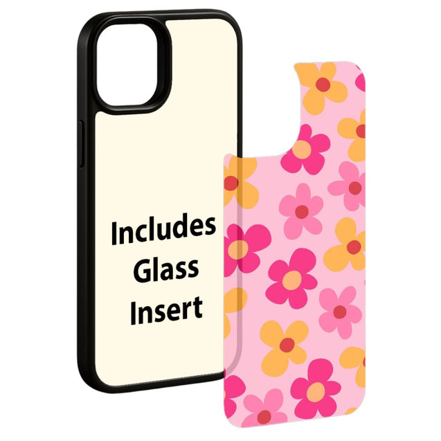 Sublimation Blank Phone Case Compatible with iPhone XR/XS/11/12/13/14/15 with Tempered Glass Insert Wireless Charging Compatible - 30% Off Storewide!