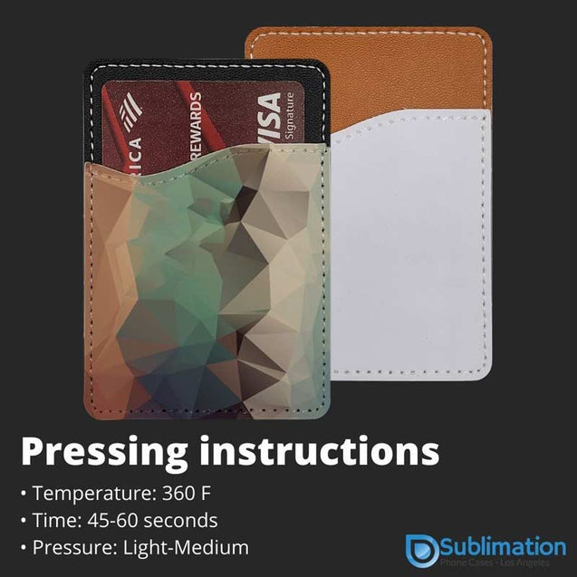 Sublimation Black PU Leather Card Holder with one Slot