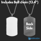 Sublimation blank dog tag necklaces 