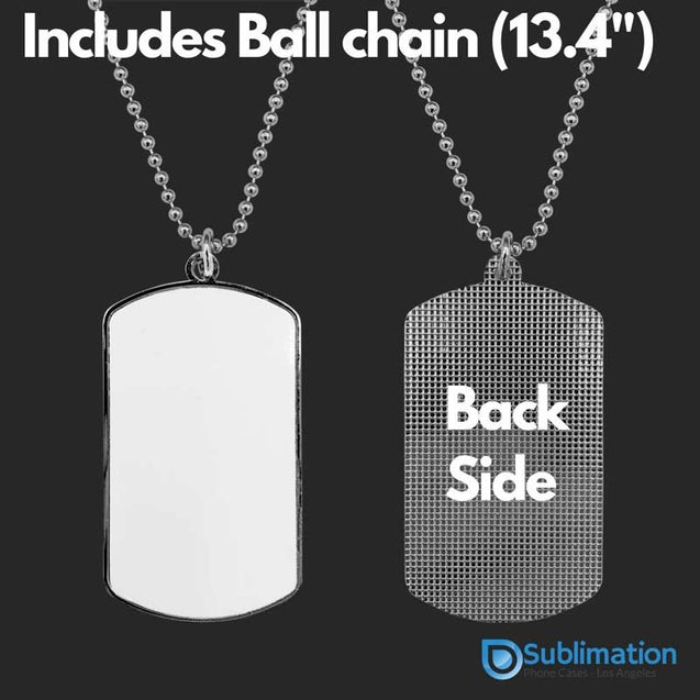 Sublimation blank dog tag necklaces 
