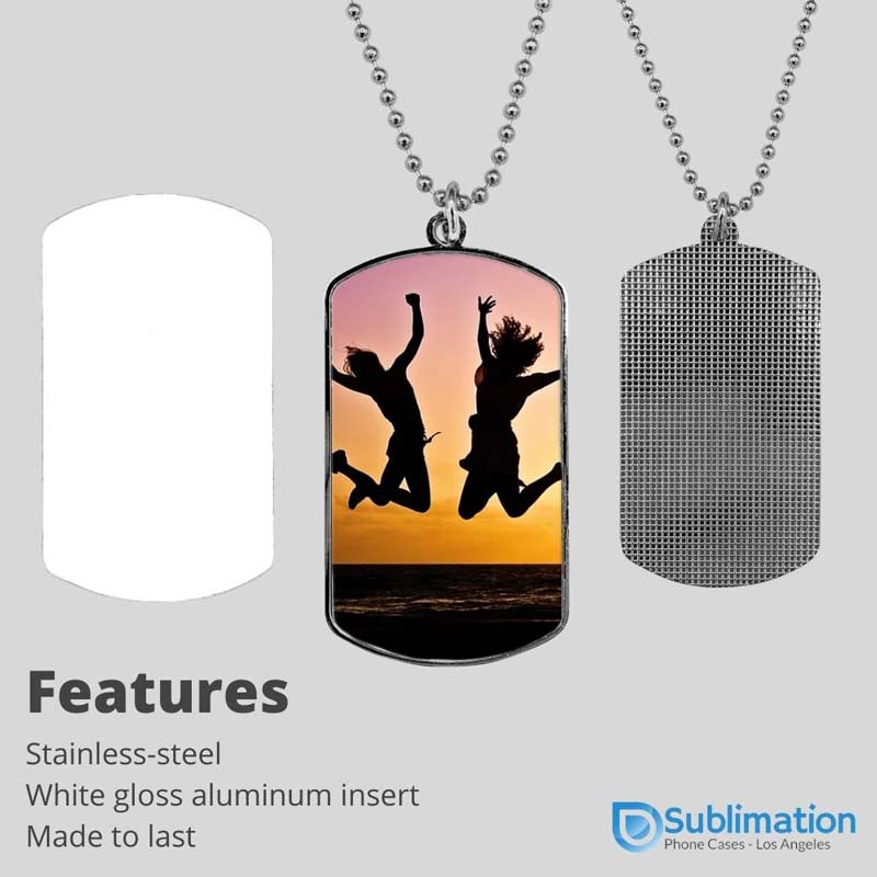 Sublimation Dog Tag 2 Sided - Stainless Steel- by INNOSUB USA