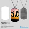 Sublimation blank dog tag necklaces 