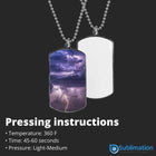Sublimation blank dog tag necklaces 