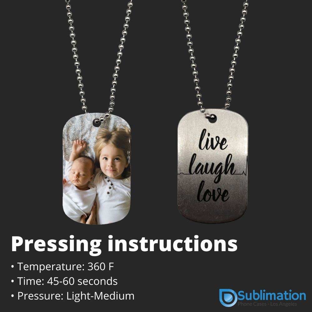 Sublimation Dog Tag Blank Locket 2 Sided - Stainless Steel - SPC -  Sublimation Phone Cases