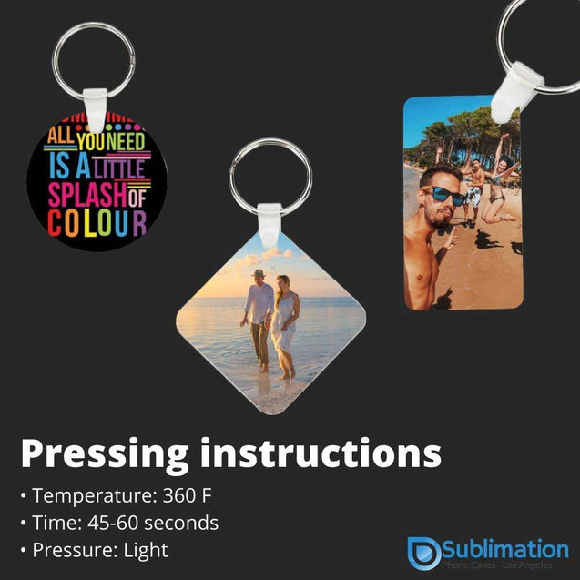 Sublimation aluminum keychain key tag